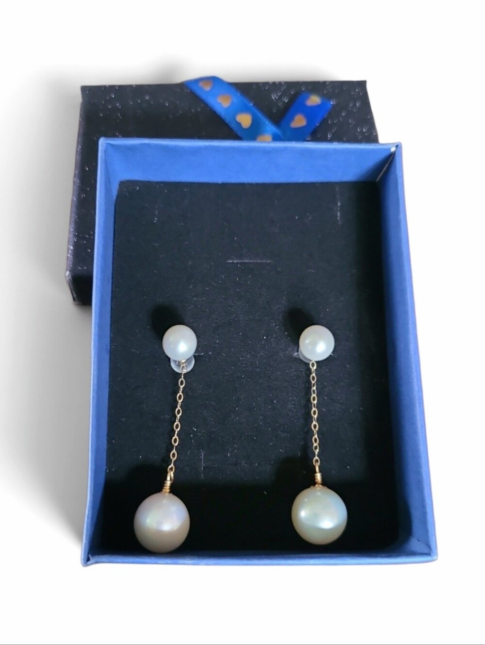 Pearl Drop Post Earrings & Earring Jackets Wear Together Or Seperate Silver 18kp
